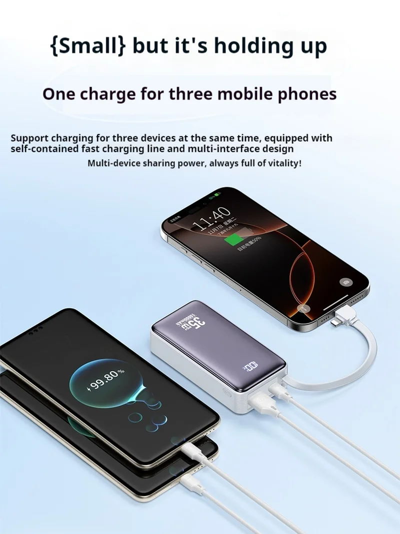 WEKOME WP-61 35 Вт Power Bank 10000 мАч Большая емкость Быстрая зарядка Портативный