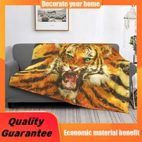3d print set me free tiger blankets comfortable soft flannel winter printed animal skin throw blanket for couch outdoor bedding
