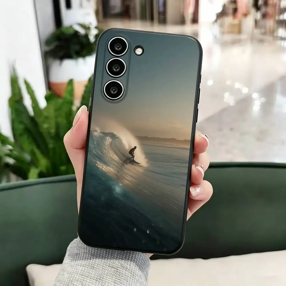 Мягкий черный чехол для телефона S-Surf Beach R-Rips C-Curls для Samsung Galaxy A 73,72,51,53,52,71,22,5G,Note,J7,8,9 (art.: 3920dbdd7ff67) - 3920dbdd7ff67
