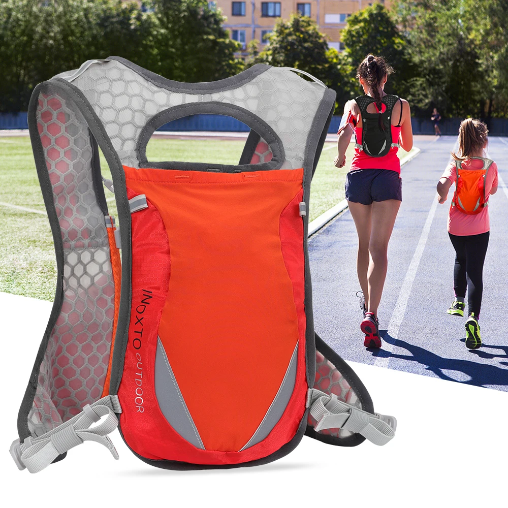 INOXTO 2022 Newest Ultra Light 2 Liter Backpack, Running Marathon Bike Backpack Water Bag with 250ml Soft Bottle