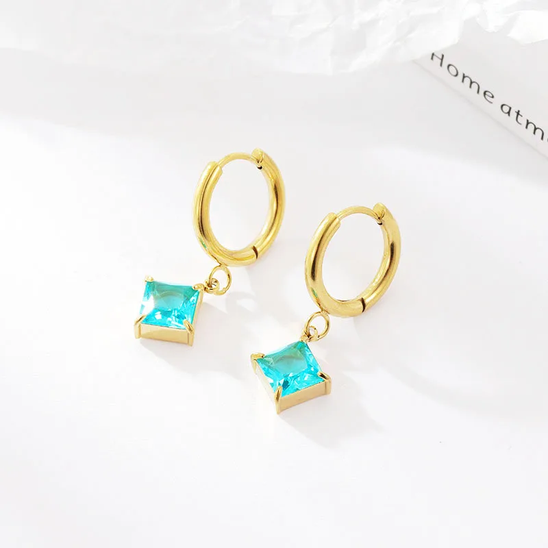 Изящные 14-каратные золотые серьги из нержавеющей стали оптовая продажа