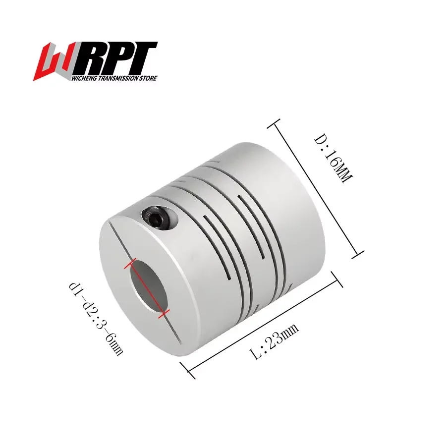 

Муфта CIC из алюминиевого сплава, параллельная линия, зажимная канавка, гибкая муфта CIC-16X23, детали для вождения трансмиссии с ЧПУ