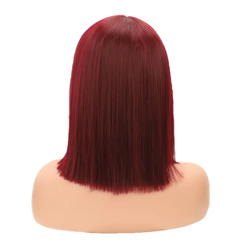 GURUILAGU синтетические волосы прямые короткие парики для женщин черно-розовый боб