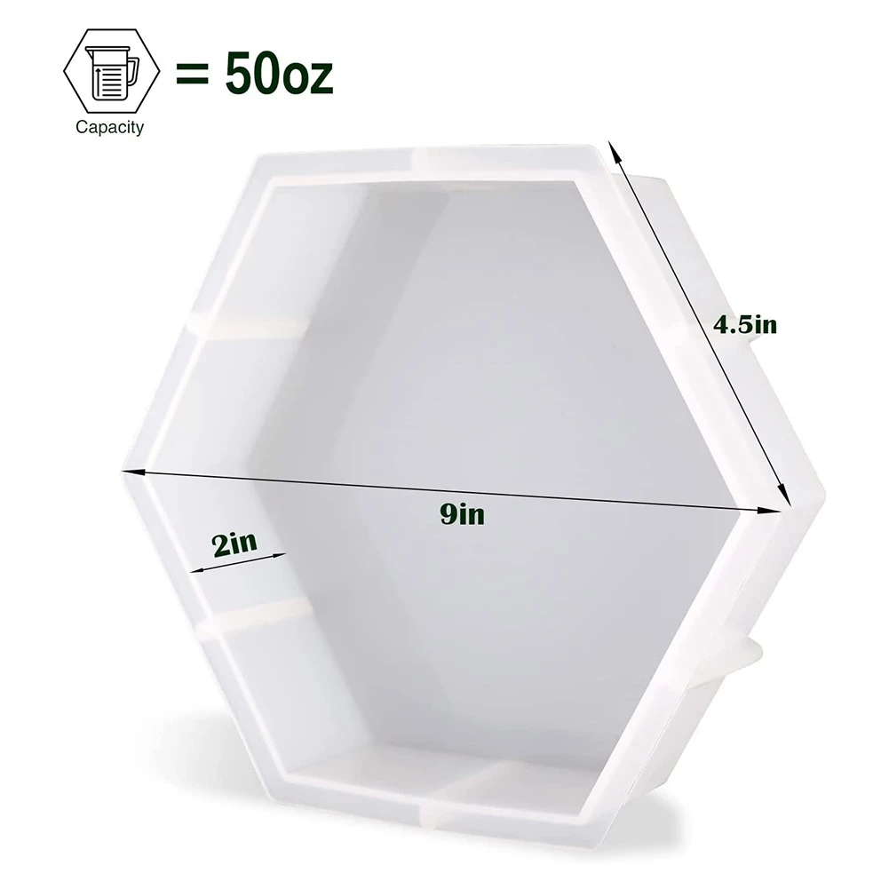 

Large Silicone Molds for Resin Large Resin Molds 9 Inch Upgraded Hexagon Silicone Molds for Flowers Preservation