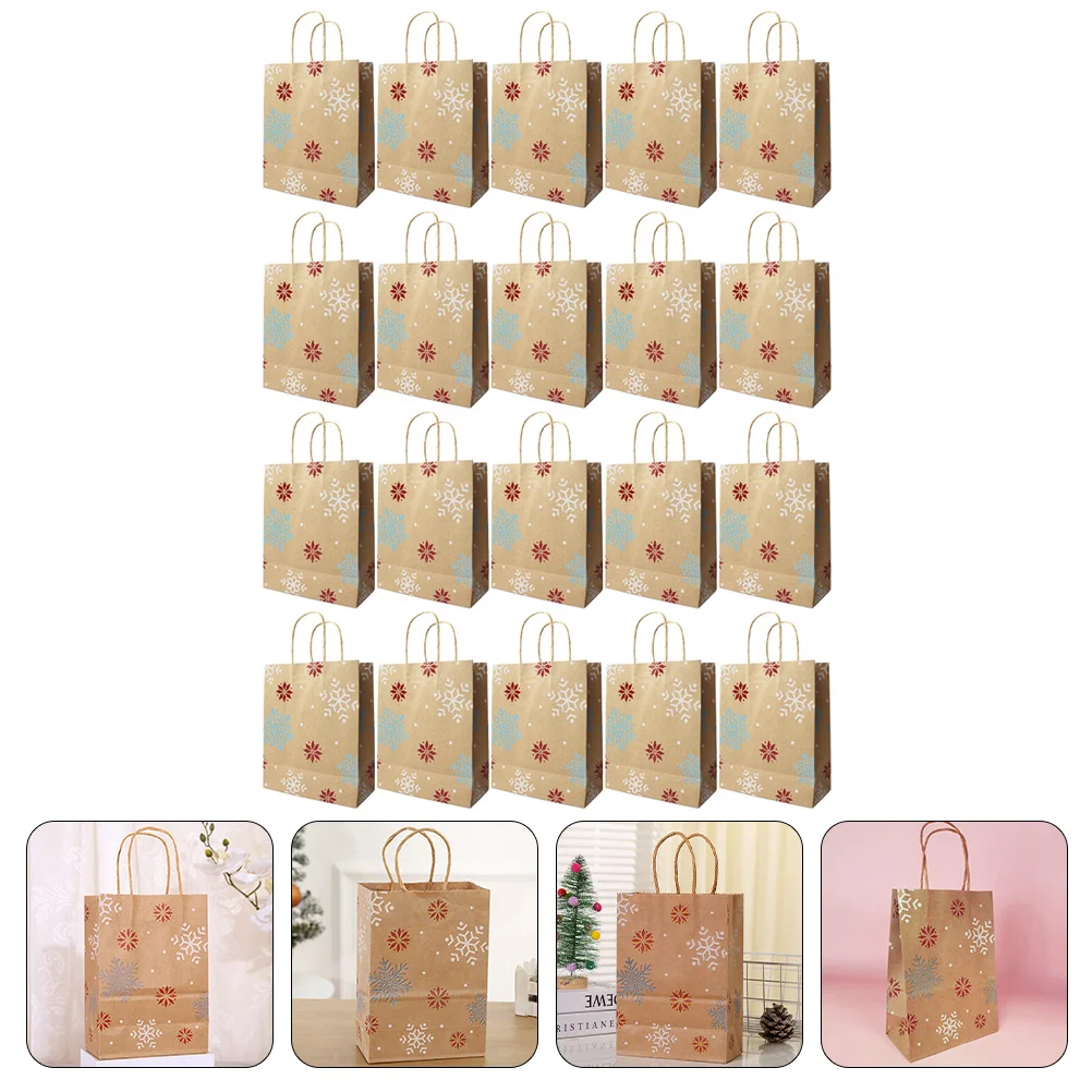 

Christmas Bags Bag Xmas Gift Candy Packaging Gifts Drawstring Sack Holder Favor Handhled Treat Paper Wrapping Goodie Wrapper