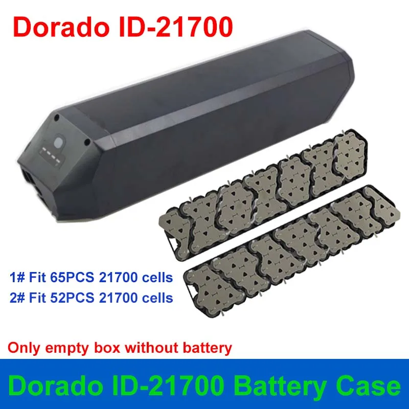 Dorado ID-21700 Battery Case 36V 48V 52V ID-2170 Empty Box Nickel Strip BMS Fit 52PCS 65PCS ID 21700 Cells For DIY eBike Battery