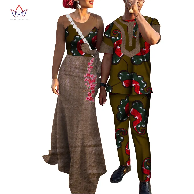 

Новинка 2023, мужские комплекты и женская одежда для свадьбы, летняя традиционная африканская одежда, парная одежда, сочетающаяся с 4xl WYQ716