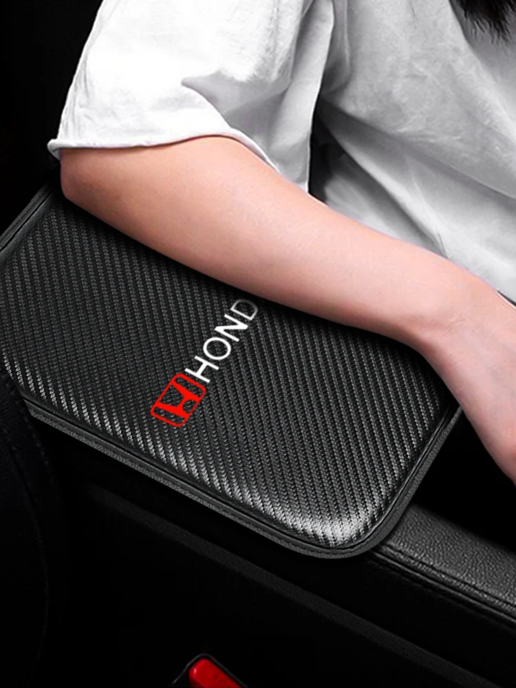 

Leather Car Armrest Mat Auto Armrests Box Dust-proof Cushion Cover For Honda Civic XR-V CRV HRV City Odyssey Accord Fit Jazz VTI