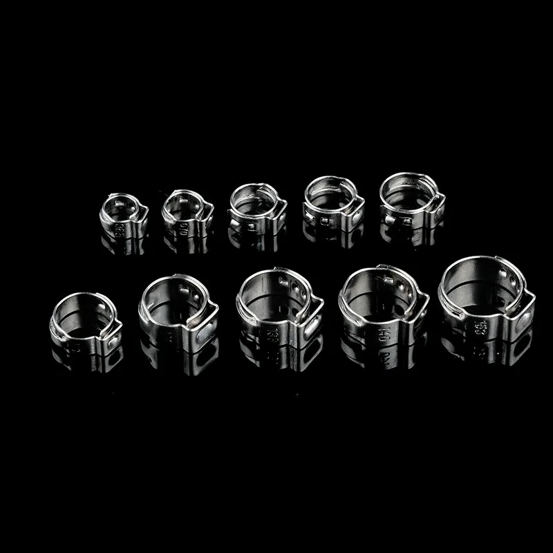 100 штук в штучной упаковке набор из нержавеющей стали с одним ушным кольцом +