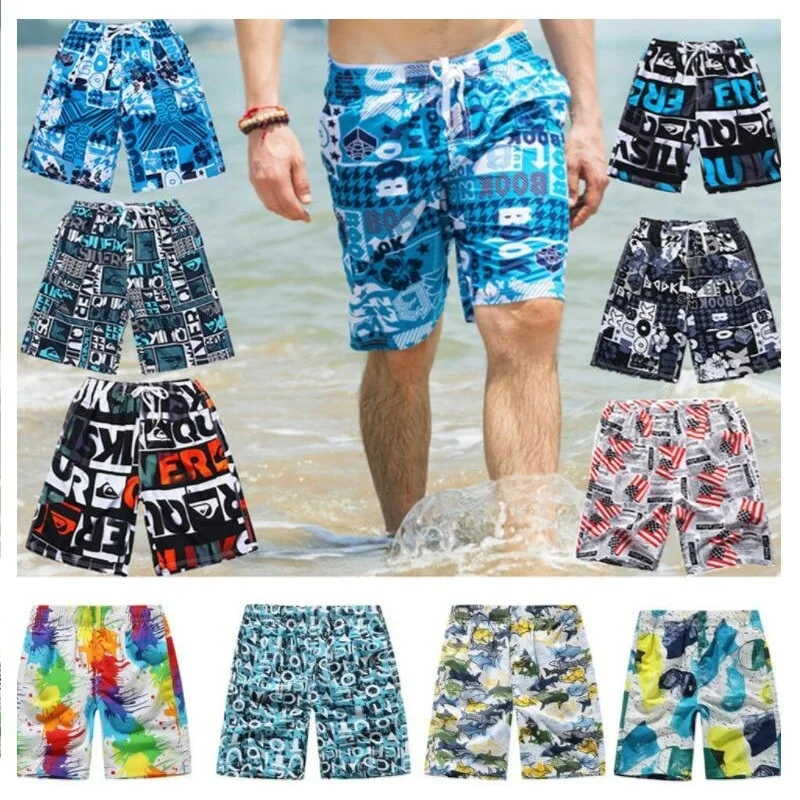 

Быстросохнущие пляжные брюки для улицы, мужские летние большие Капри для супермаркета, спортивные плавки