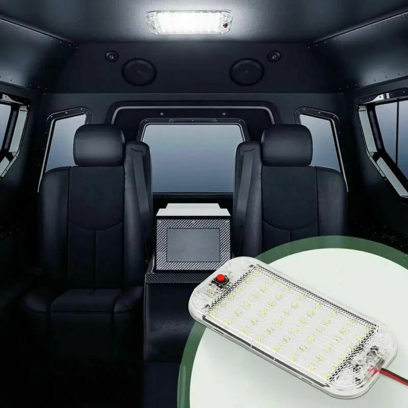 

48 LED Panel Light Car Interior Reading Lamp High Brightness Cabin Lights Kit for Van Truck RV Boat Camper Lights Strip 12V-85V