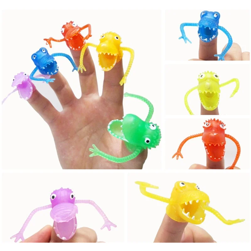 

5/10/20pcs/Set Novely Dinosaur Finger Toys Dinosaur Finger Puppet Party Toys Funny Children Small Gifts
