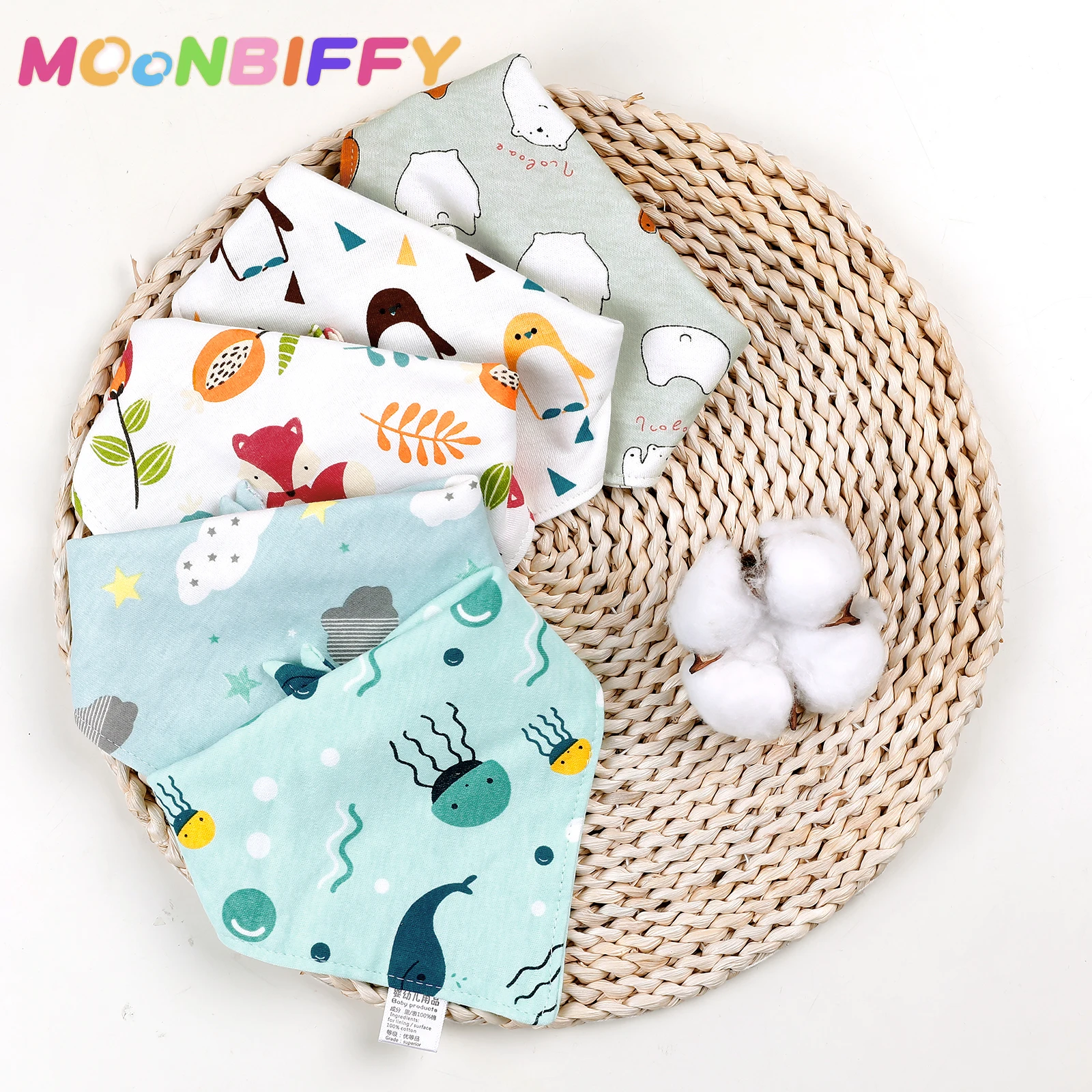 

1 шт. Симпатичные хлопковые детские нагрудники, супермягкая детская бандана, ткань для детской слюны, аксессуары для детей