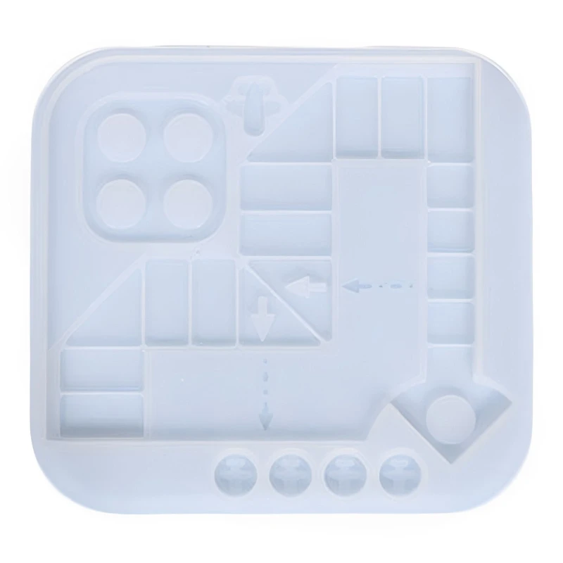 

Board Game Silicone Mold for Resin Casting DIY Tabletop Board Game Flying Chess Family Game for Adult Kid Craft Tool