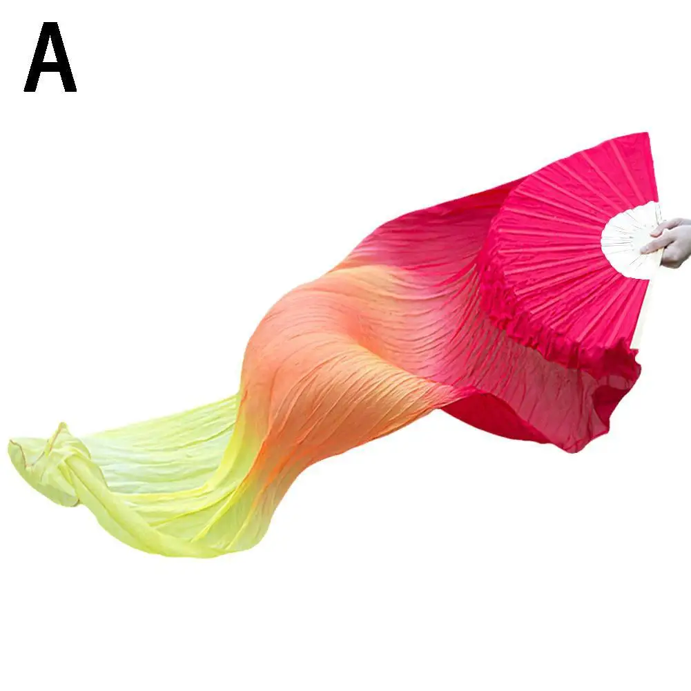 

Шелковый градиентный веер для танцев 150x90 см