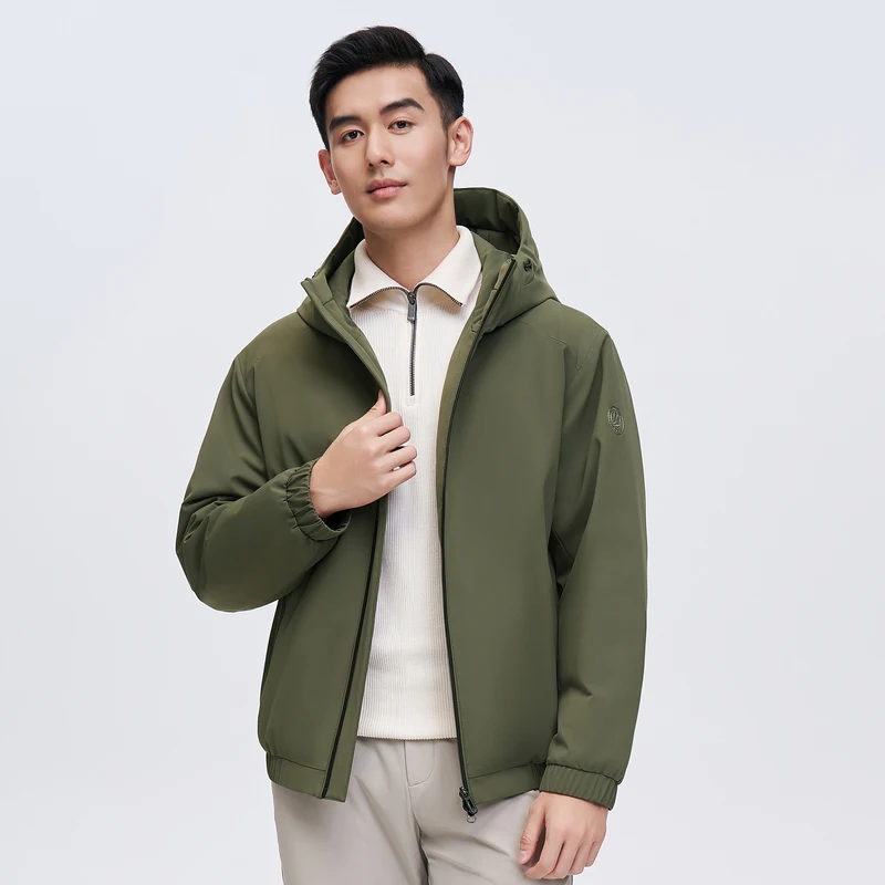 BOSIDENG мужская повседневная легкая мягкая куртка на молнии с воротником-стойкой