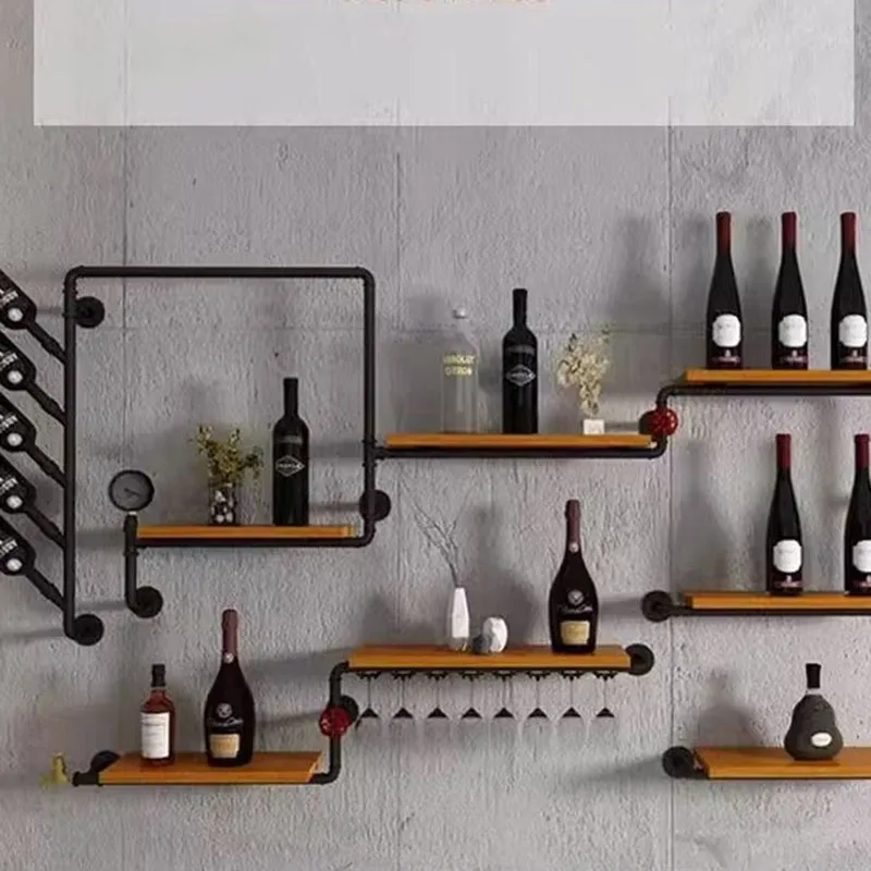 

Self Assemble Disassembly Wine Rack Wall Vintage Metal Hanging Wine Holder Home Bar Porta Bottiglia Vino Kitchen Decoration
