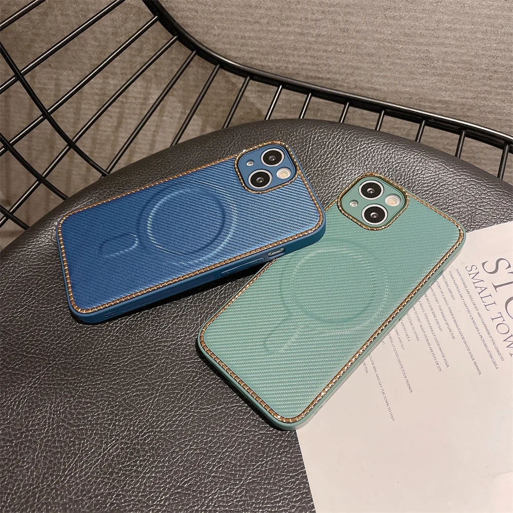 Винтажный кожаный роскошный Магнитный чехол для iPhone совместимый с моделями 11 12 13