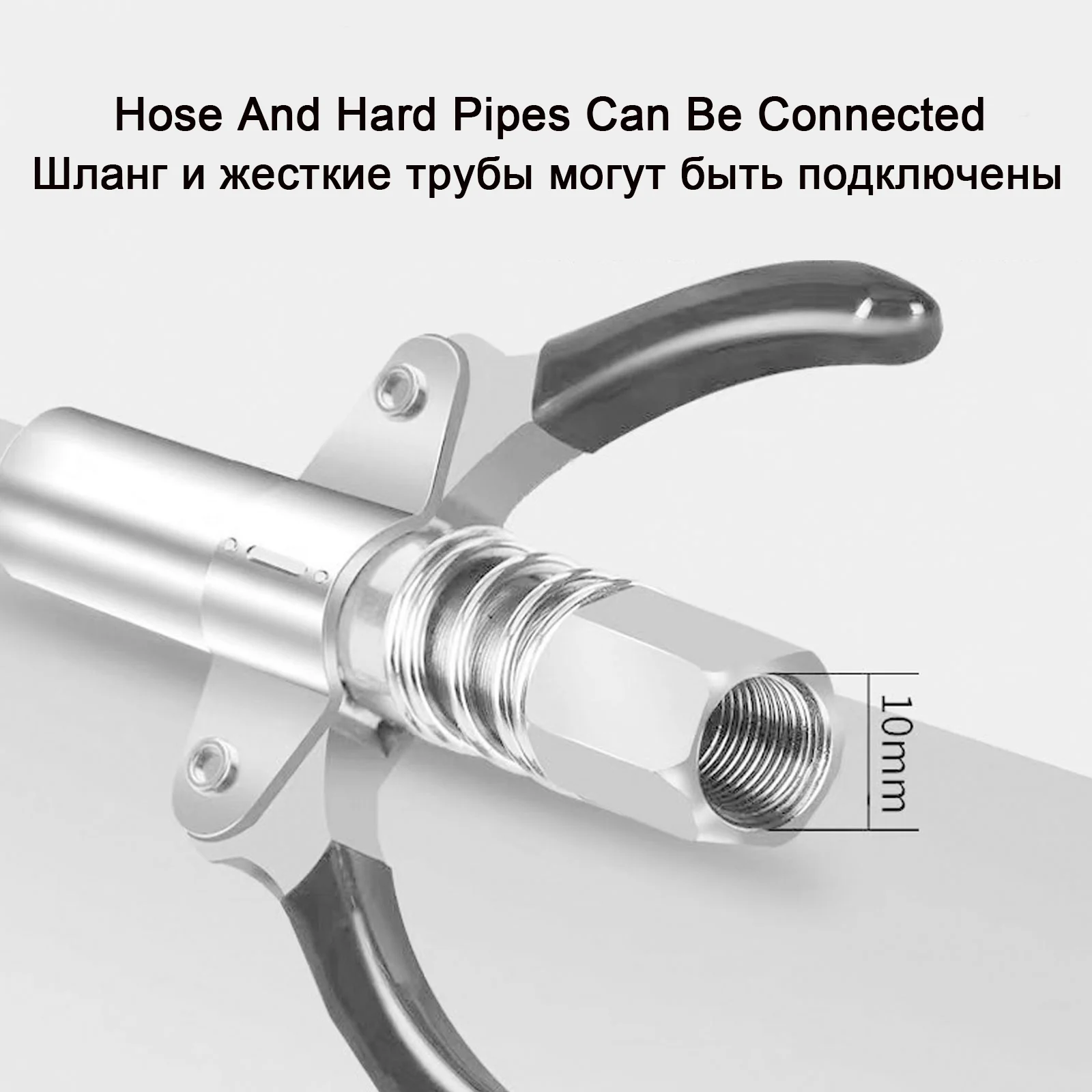 Grease Coupler Heavy-Duty Quick Release Grease Gun Coupler NPTI/8 10000PSI Two Press Easy to Push Accessories