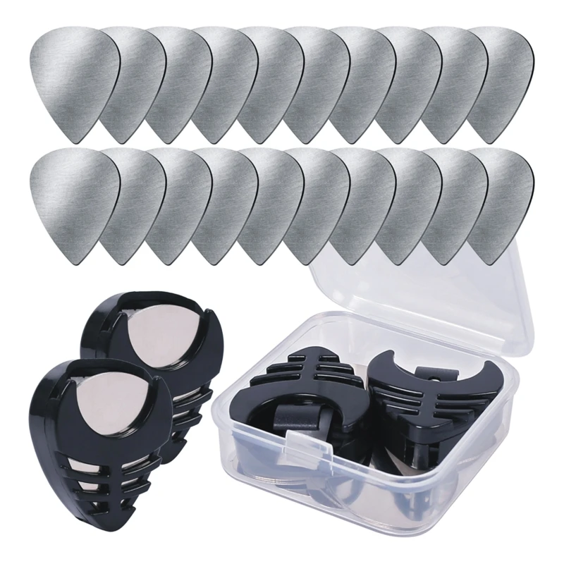 

Guitar Picks 20-pcs Stainless Steel Guitar Plectrum Electric Guitar Bass Guitar Picks Plectrum Parts & Accessories