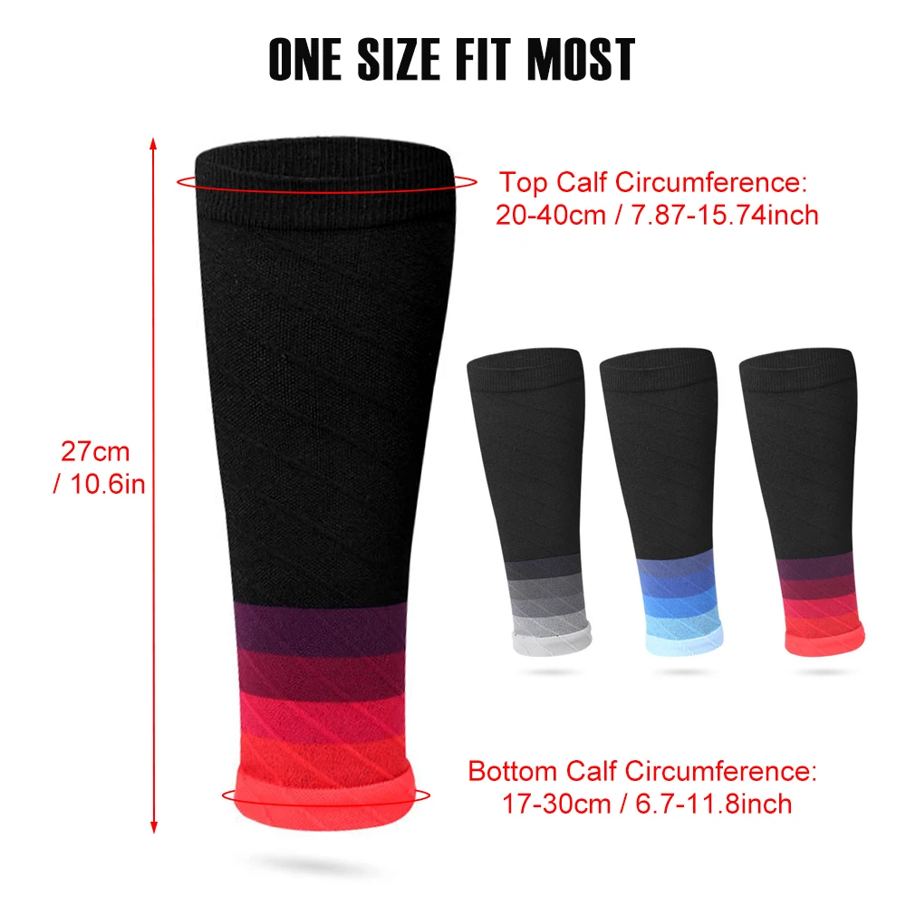 1Pair Calf Compression Sleeves Running Leg Compression Sleeve 20-30mmHg Compression Socks for Shin Splint For Men Women images - 6