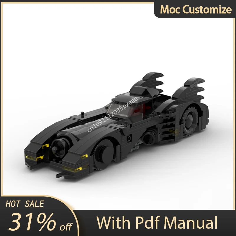 342pcs Moc Famous Movie Vehicles Batmobile Car Building Blocks Speed Champions Racing Sports Bricks Toys Kids Christmas Gift