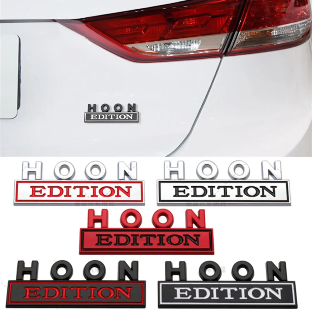 

2pcs Hoon Edition Car Truck Emblem Trunk Badgeslide Decal Tailgate For Chevy GMCSide Body Stickers Vehicle Sticker Decal