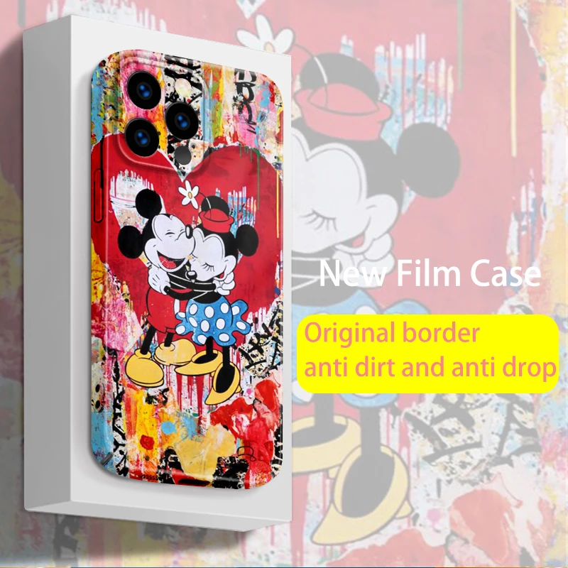 

Cute Mickey Disney Mouse For Apple iPhone 14 13 12 11 XS Mini Pro Max 8 7 6S 6 XR XS X Plus Film Feilin Light Phone Case