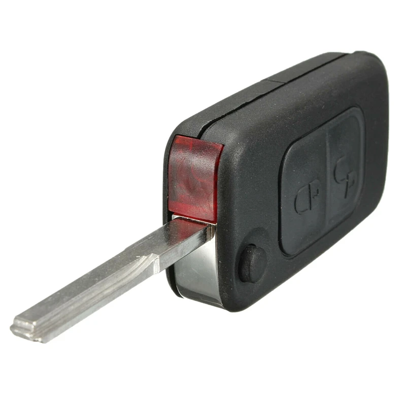 Чехол для выкидного ключа с двумя кнопками HU64 Blade FOB Mercedes Benz A C E S W168 W202 Car
