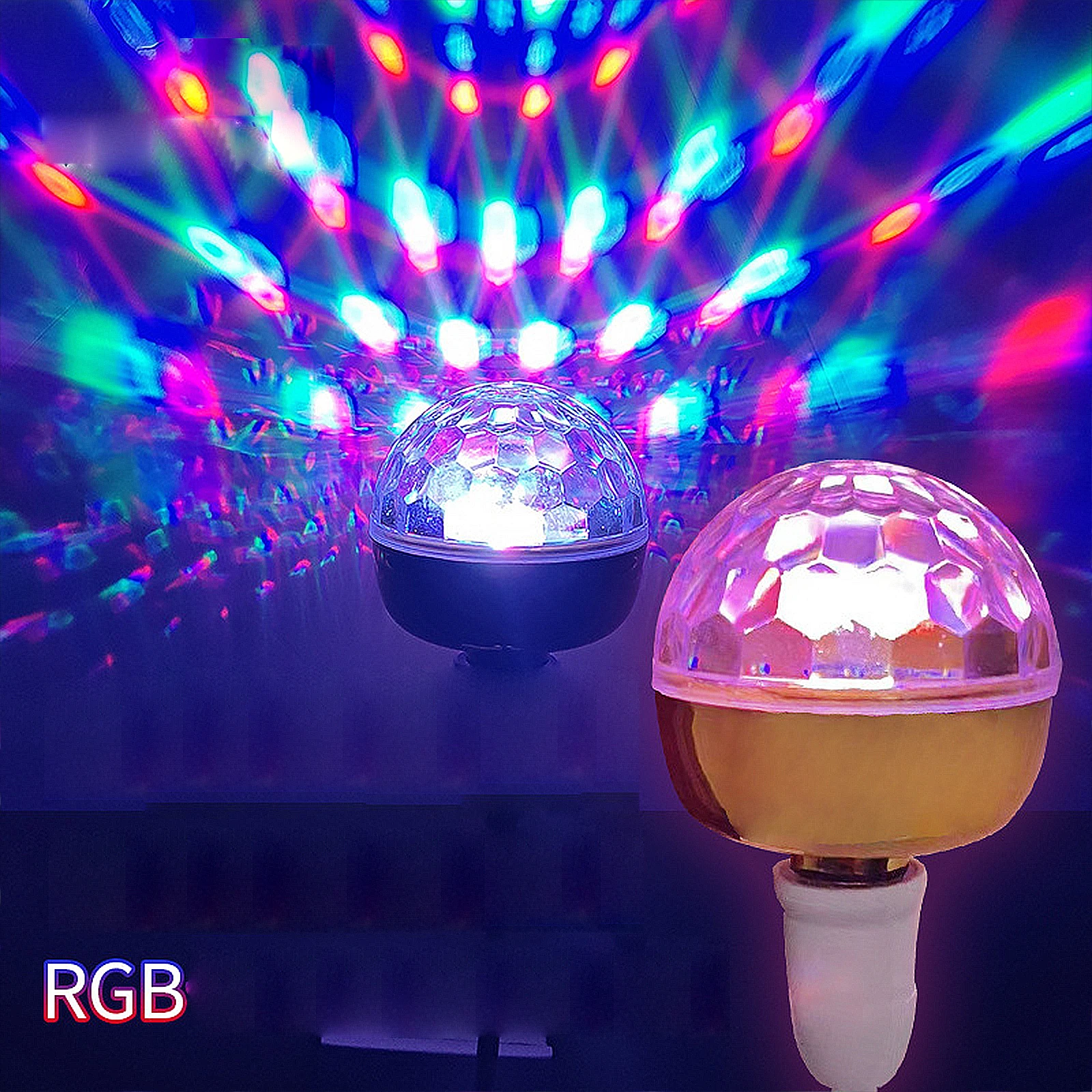 

LED Color Changing Light Bulb, 8 Colors 10 Beads, 6 Watt Multi-color Light Bulbs for Ceiling RGB Home Lighting 2 Pack E27 Base