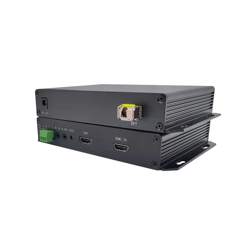 HDMI Loop Out Fiber Optic Extender Uncompressed Digital HD Support 1920*1200@60Hz Video Transceiver RS232 Interface Single Mode enlarge