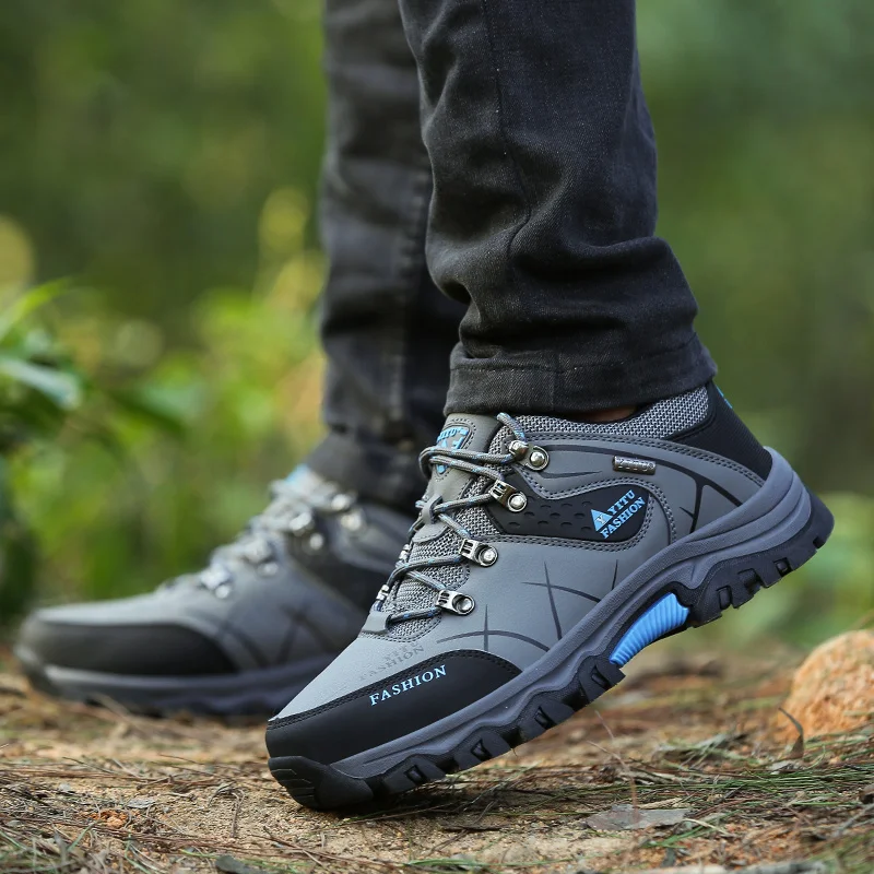 

Men's Winter Snow Boots Waterproof Leather Sports Super Warm Men's Boots Outdoor Men's Hiking Boots Work Travel Shoes Size 39-47