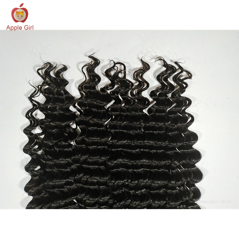 8 to 32 Inch Deep Wave Human Hair Bulk For Braiding No Weft Brazilian Remy Hair Extensions Crochet Braids Applegirl images - 6