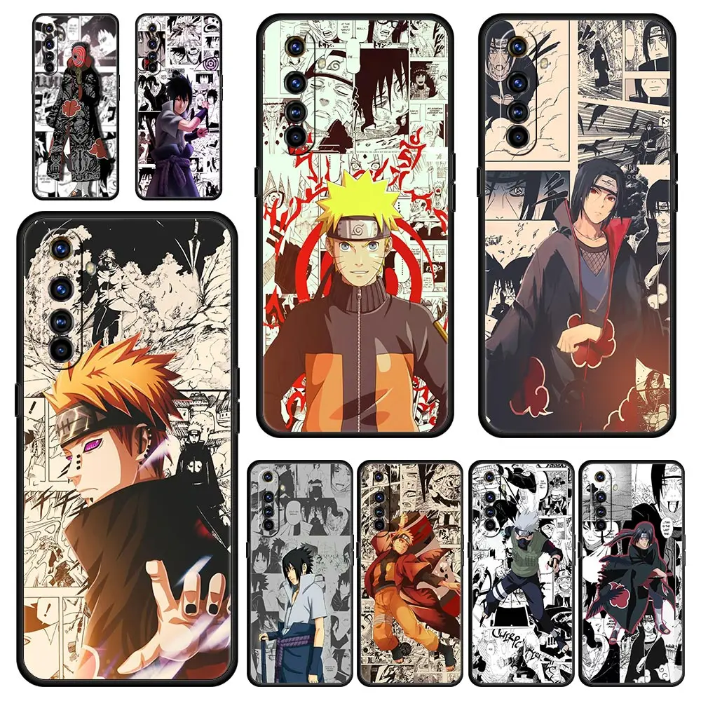 

Naruto Kakashi Sasuke Akatsuki Phone Case For Realme 9 8 7 6 GT2 Pro Plus 5G 8i 9i C3 C21 C11 C25 Soft Black Cover Shell Fundas