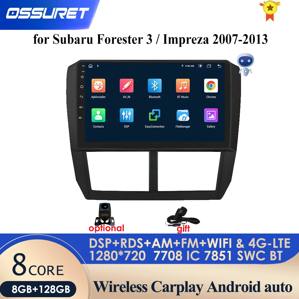 

Автомагнитола 2DIN, 9 дюймов, GPS, мультимедийный плеер, Android, автомобильный навигатор для Subaru Forester 3 SH WRX 2008-2014 Impreza 2007-2013, головное устройство