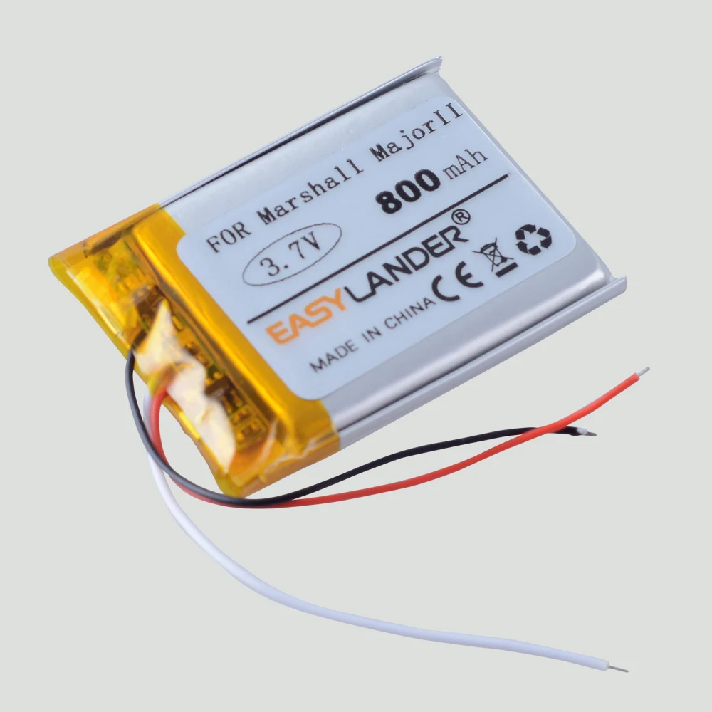 Аккумулятор VDL603040 SR603040 3,7 в, 800 мА · ч, для Marshall основная II, основная II Bluetooth, основная III, основная III Bluetooth, MID