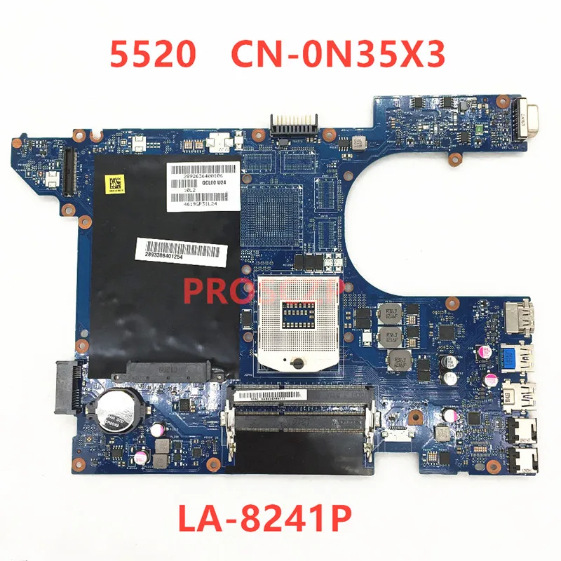 Laptop Motherboard CN-0N35X3 0N35X3 N35X3 For Dell 15R 5520 3560 7520 LA-8241P DDR3 QCL00 SLJ8C HM77 UMA HD4000 100% Full Tested