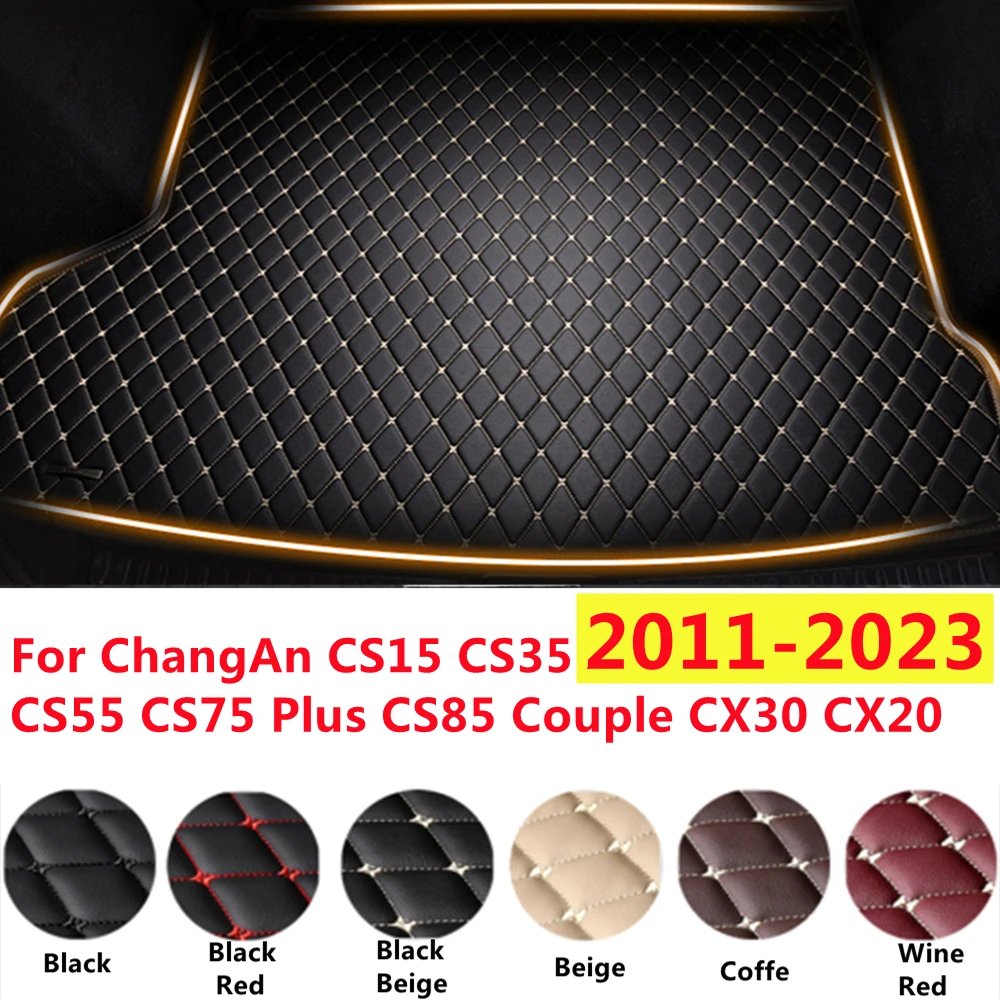 

SJ XPE кожаные автомобильные коврики для багажника на заказ подходят для ChangAn CS15 CS35 CS55 CS75 Plus CS85 пара CX30 CX20 ковровая дорожка для багажа
