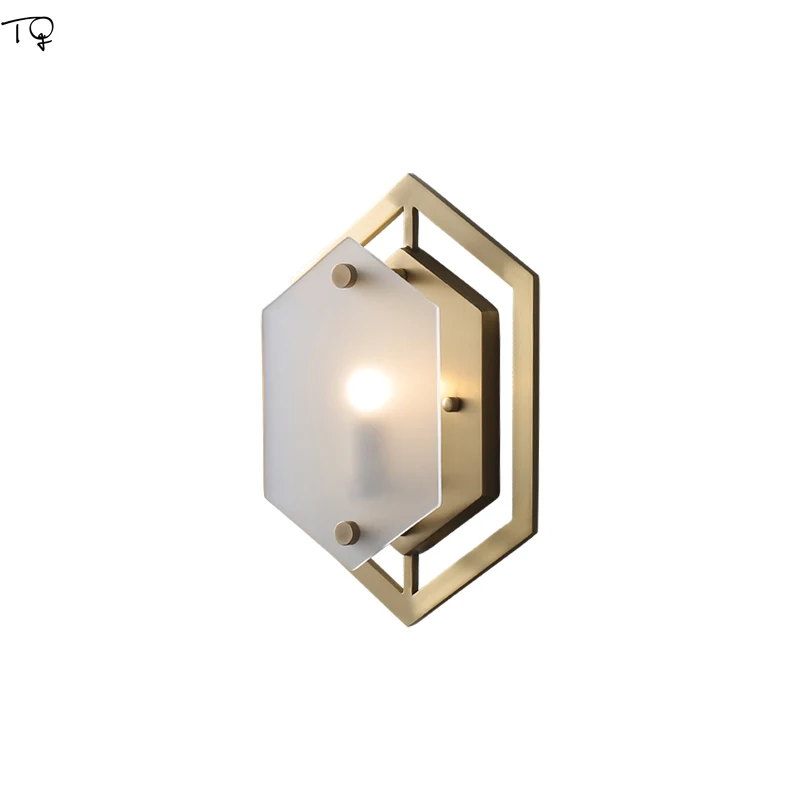 

Modern Luxury Living Room Copper Wall Lamp Simple Designer Wall Sconce Light Fixtures Restaurant Bedroom Bedside Background Bar