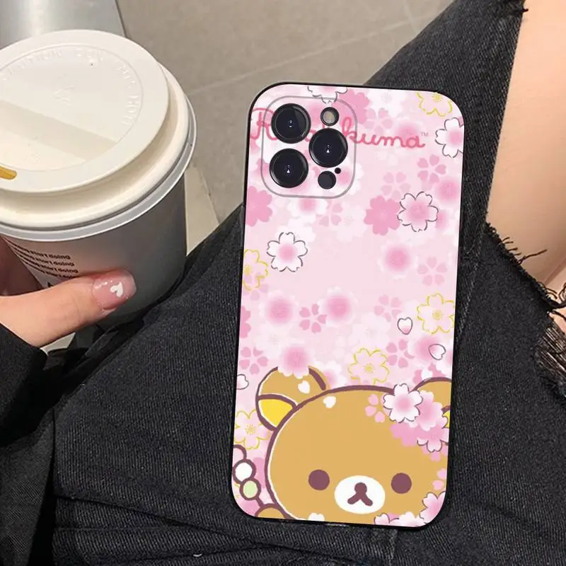 Милый чехол для телефона Rilakkuma iPhone 14 11 12 13 Mini Pro XS Max 6 7 8 Plus X XR SE 2020 |