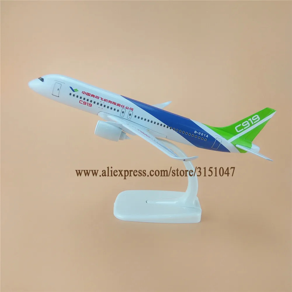 Модель самолета COMAC C919 из металлического сплава 20 см | Дом и сад