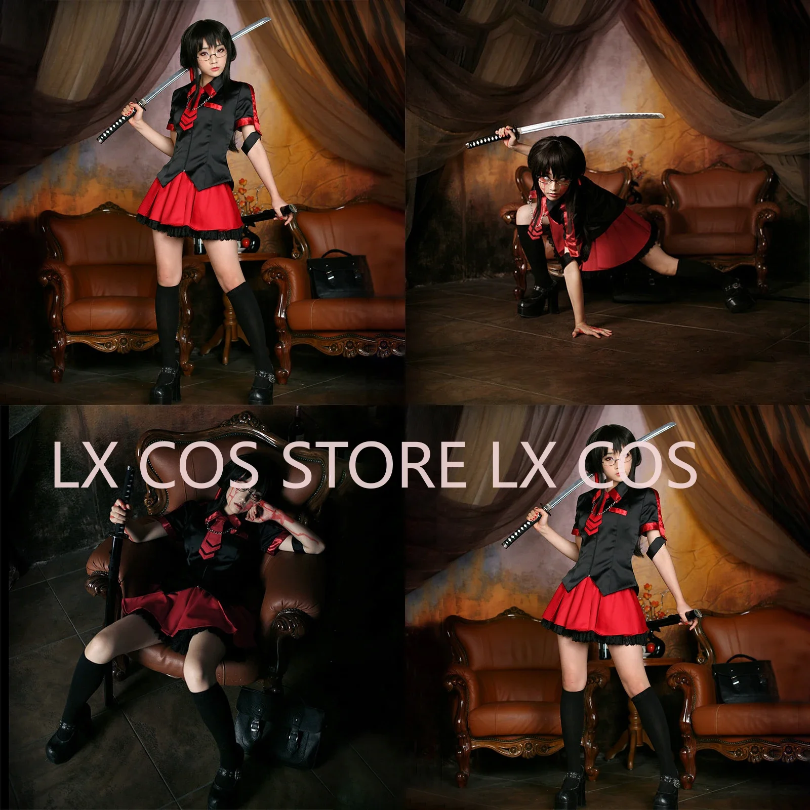 Anime Blood-C Cosplay Kisaragi Saya Costume Girl Dress Uniform Women's Daily School Halloween Custom Made