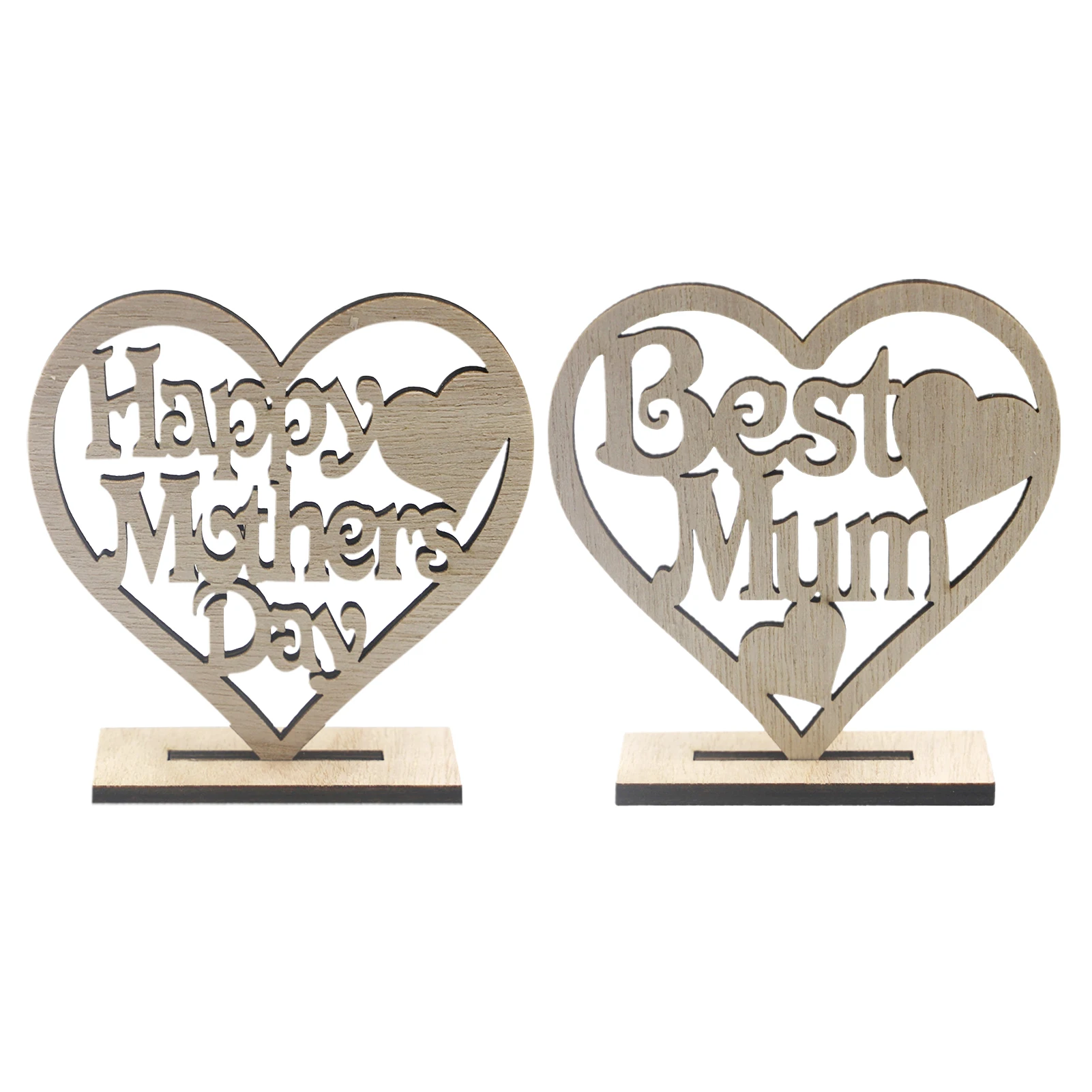 

Деревянные украшения на день матери, фигурка B Est Mom, резьба по буквам, нежные настольные украшения, идеальный подарок для