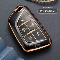 tpu car remote key protected case cover for cadillac ct5 ct4 v c8 ct6 xt5 xt6 xt4 corvette key holder fob auto accessories