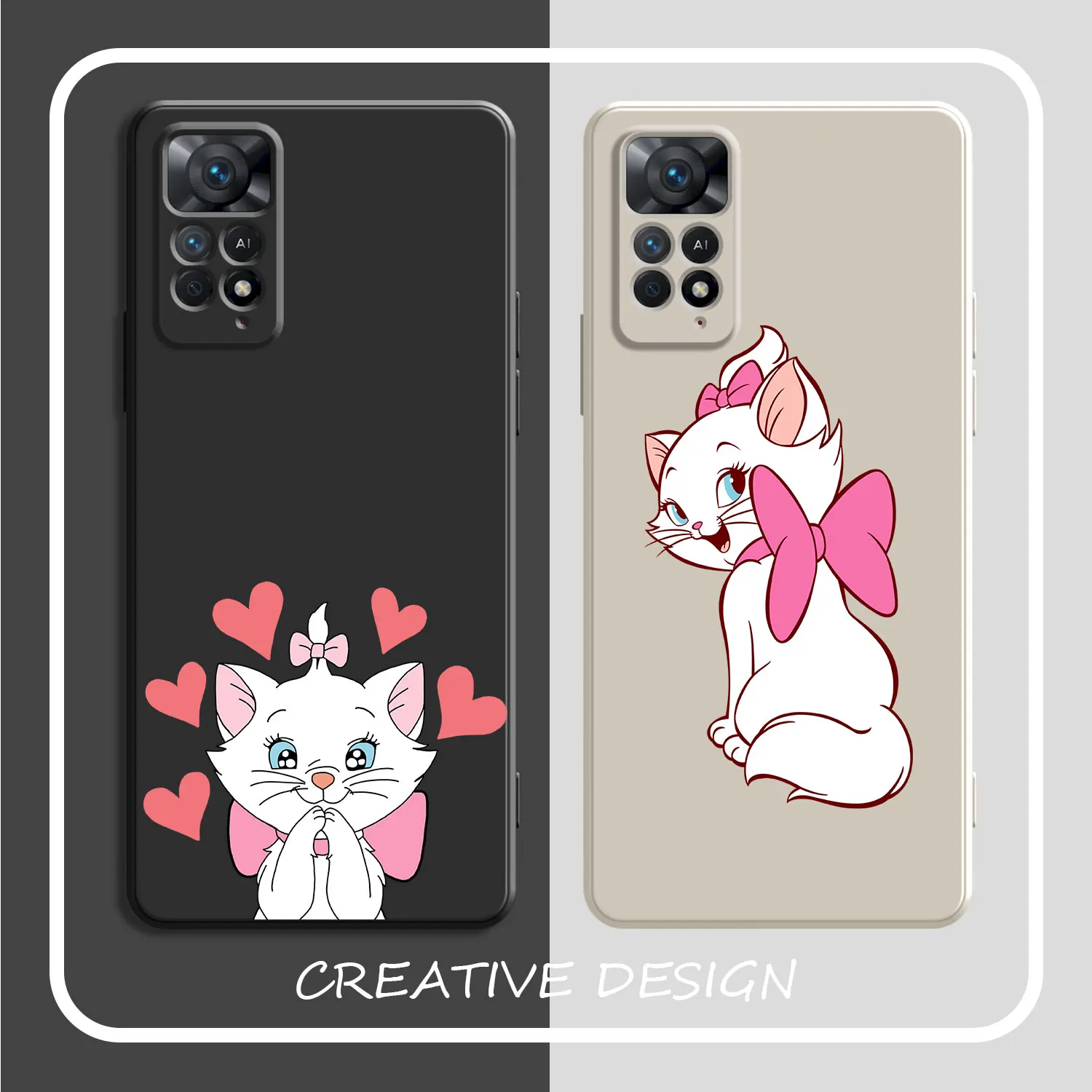 

Candy Color Case For Xiaomi Redmi Note 10 9 11 8 Pro 9A 9C 9T K40 7 8A 11T 10T 9S 10S 10C Soft Phone Cover Cute Disney Marie Cat