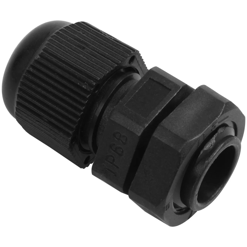 

HOT-PG7 Black Nylon Waterproof Strain Relief,Cord Grip,Cable Gland 3.5-6 Mm 200Pcs