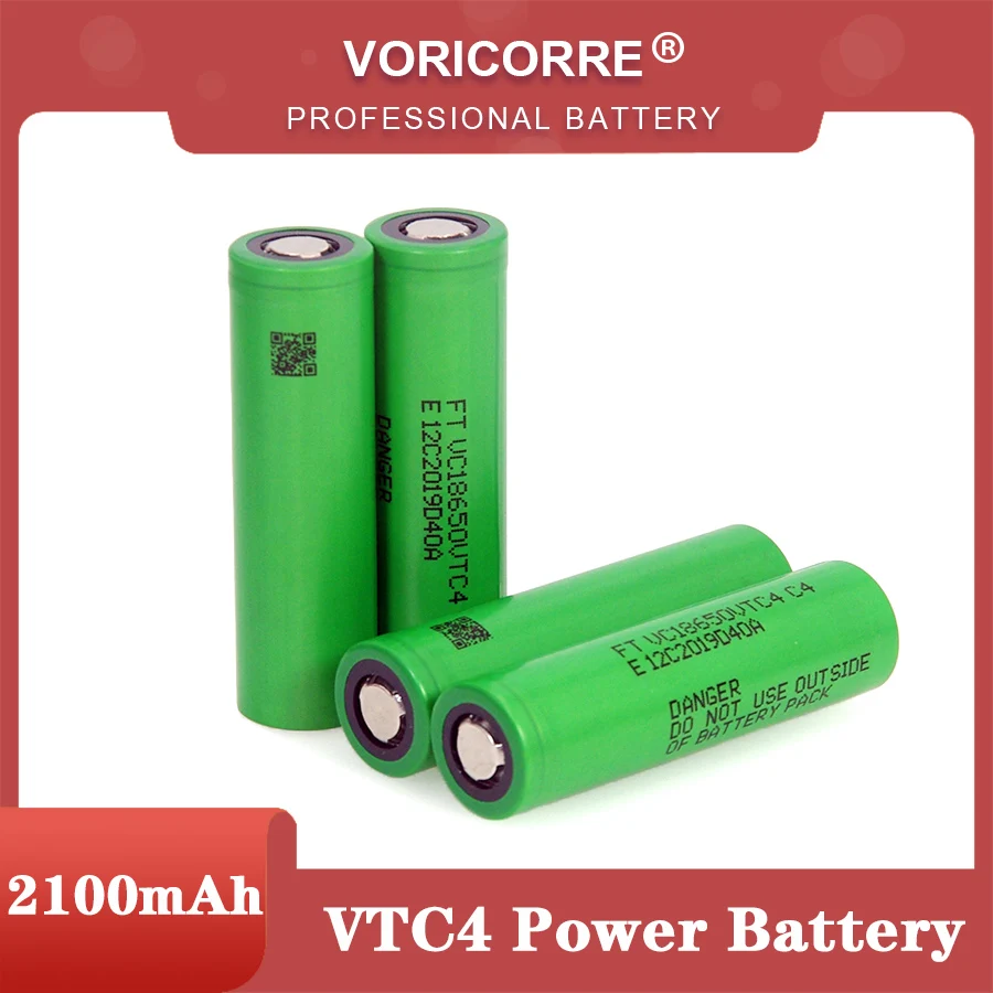 

VariCore 100% оригинальный 3,6 V 18650 VTC4 2100mAh Высокий слив 30A батарея VC18650VTC4 для электрических инструментов