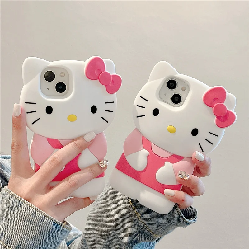 Фото Для iPhone 17, 16, 15, 14, 13, 12, 11 Pro Plus mini Max Xs XR 6 7 8 SE Силиконовый чехол с бантом Розовый KT Мягкий чехол №4