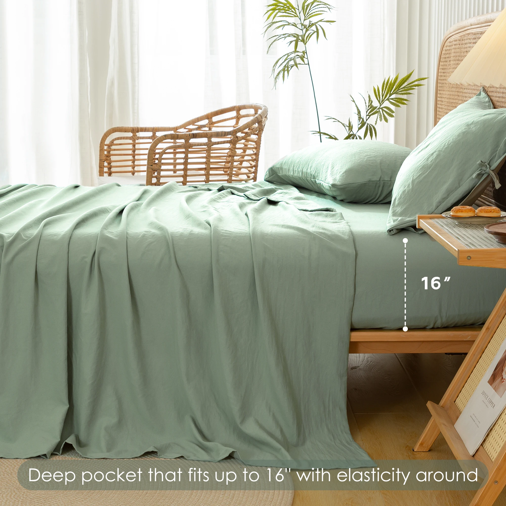 Ультра-мягкие детские комплекты постельного белья и наволочка зеленого цвета с 15