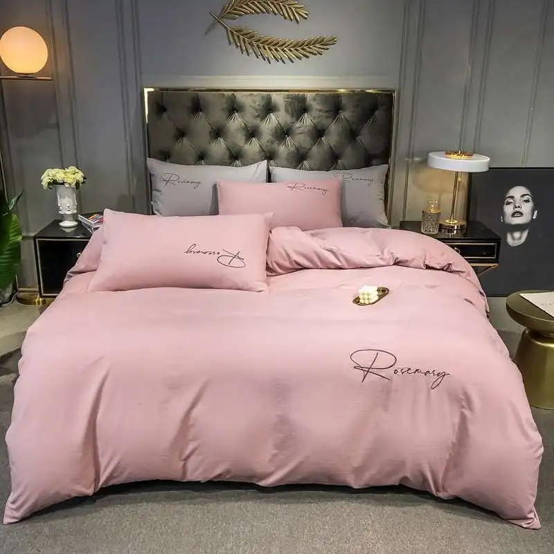 Четырехсекционный хлопок 00. Европейский стиль. Легкая роскошная однотонная